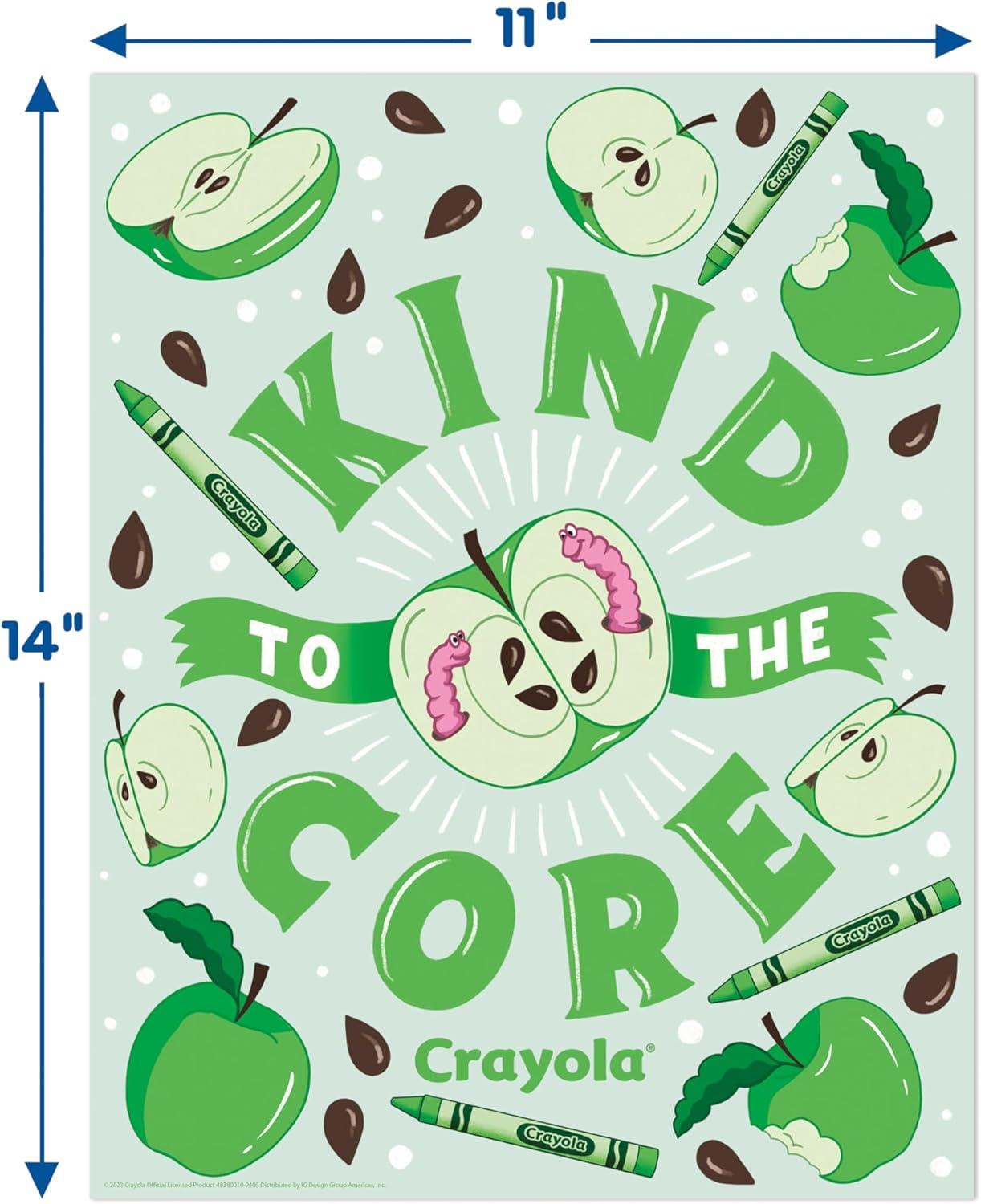 Eureka Crayola Colors of Kindness Mini Classroom Poster Set for Teachers, 11″ x 14″, 8 Pieces(Crayola)