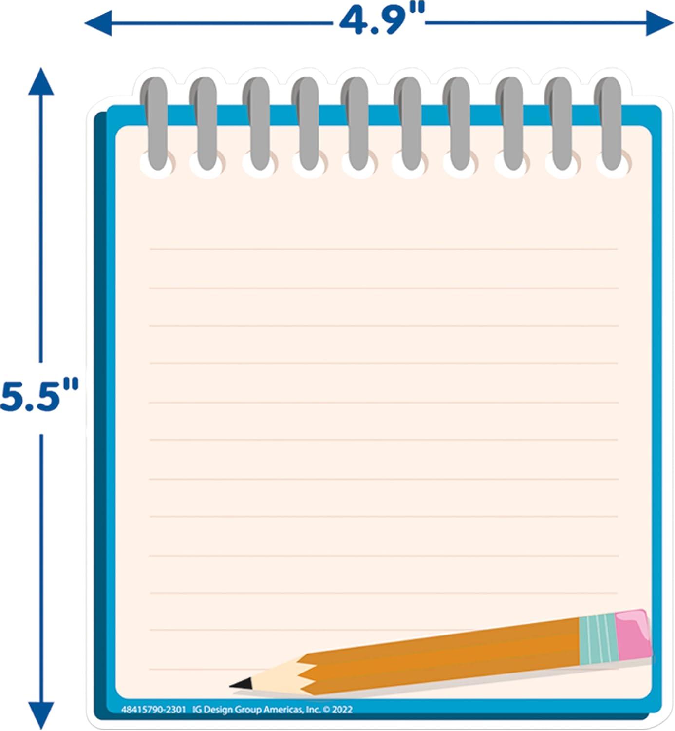 Eureka Crayola Crayons Paper Cut-Out Classroom Decorations for Teachers, 36 Pieces(Notebook)