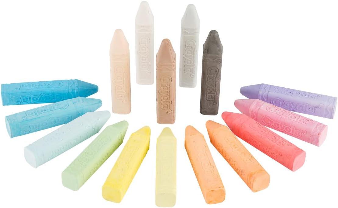 Crayola Ultimate Washable Chalk Collection (64ct), Bulk Outdoor Sidewalk Chalk for Kids, Anti-Roll Sticks, Outdoor Activities & Toys for Kids, Ages 3, 4, 5(Bold & Bright)