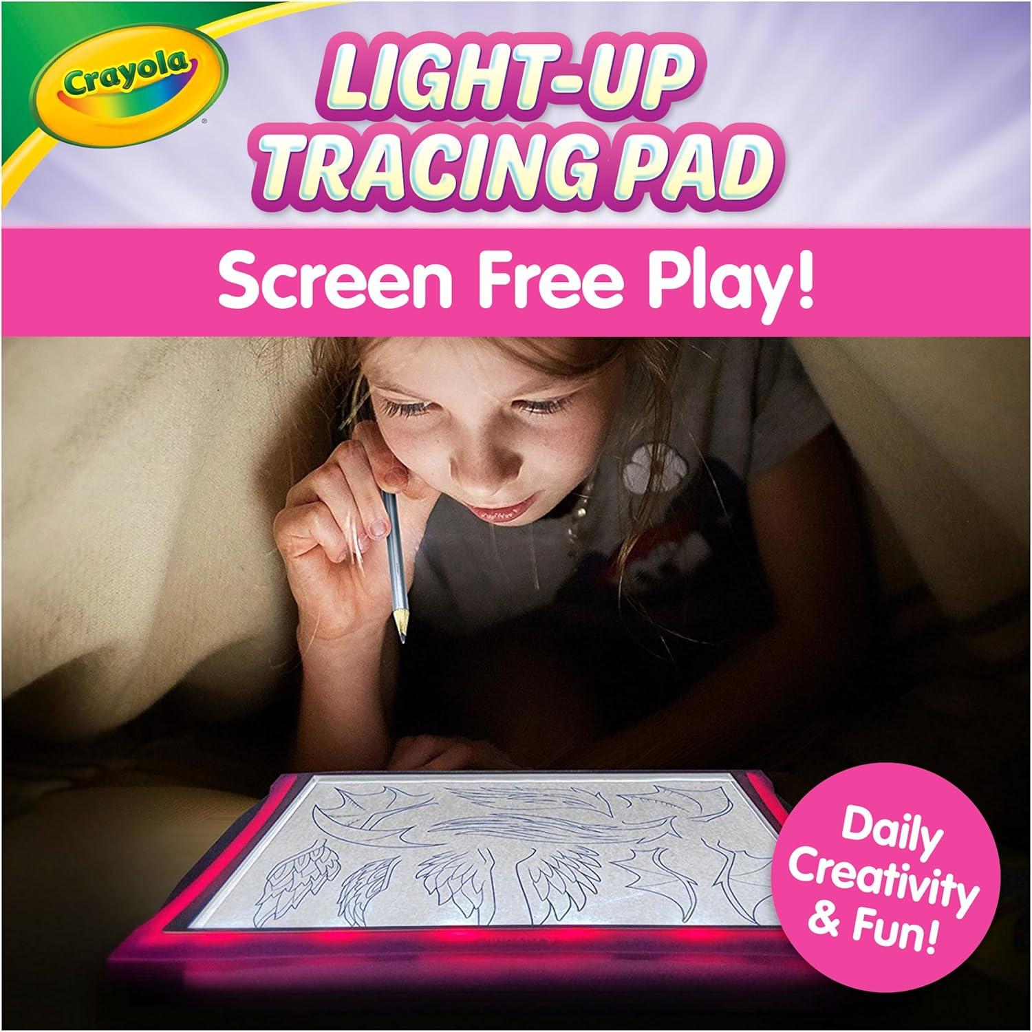 Crayola Light Up Tracing Pad Pink, Best Birthday, Holiday & Christmas Gifts for Girls & Boys, 6, 7, 8 Year Olds, Kids Toys, Light Box Art Kit for Kids [Amazon Exclusive](Pink)