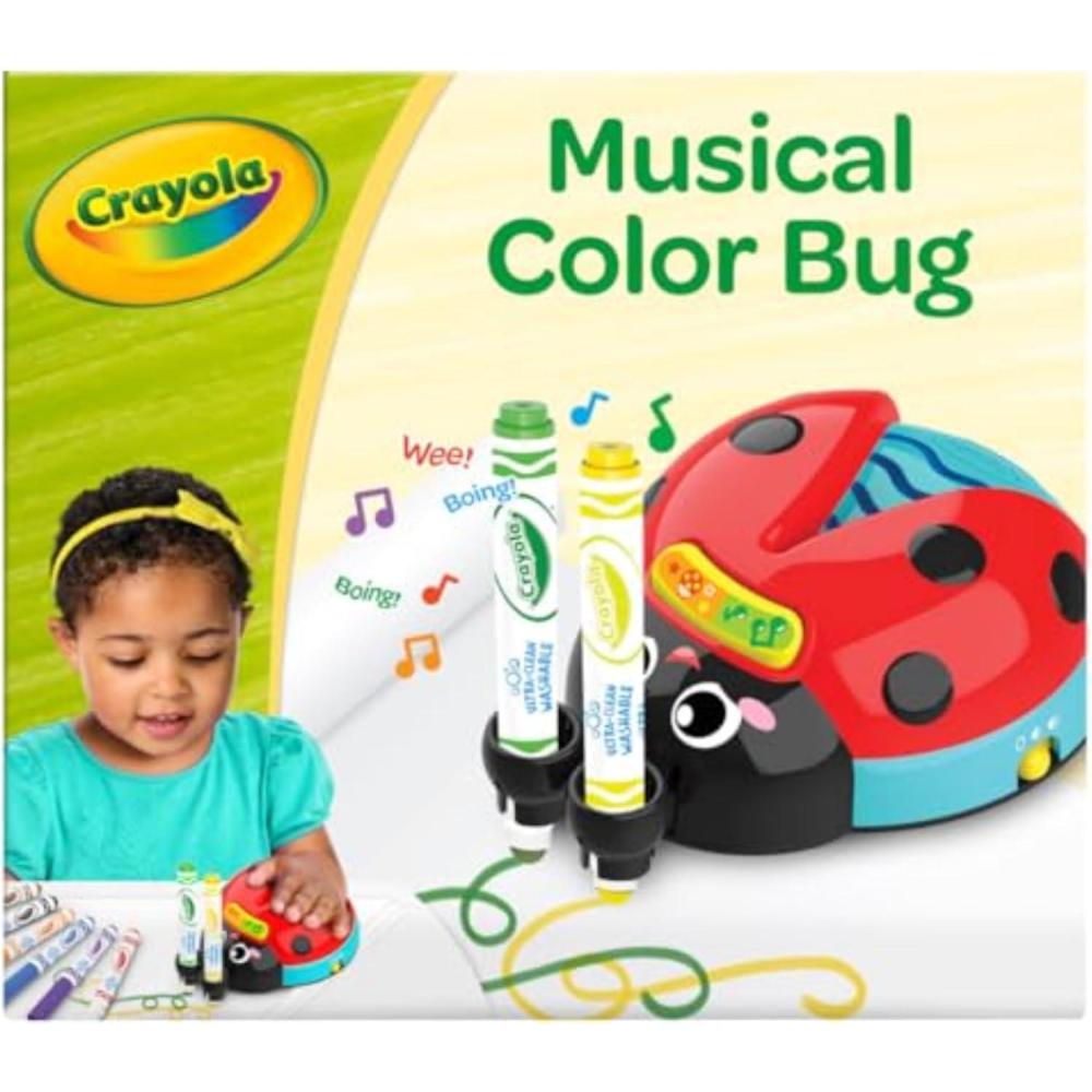 Crayola Toddler Touch Lights, Musical Sensory Toys for Toddlers, Holiday, Light Up Drawing Pad, Mess Free Painting, Travel Activity, 2+(Musical Doodle Bug)
