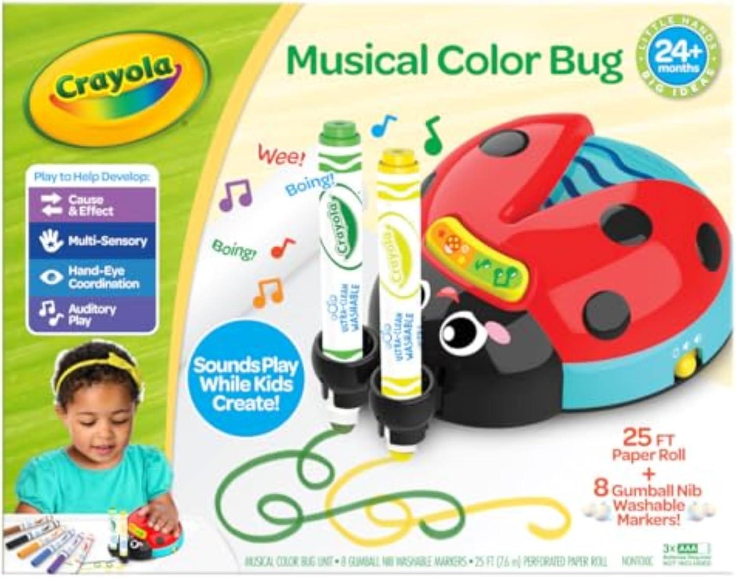 Crayola Toddler Touch Lights, Musical Sensory Toys for Toddlers, Holiday, Light Up Drawing Pad, Mess Free Painting, Travel Activity, 2+(Musical Doodle Bug)