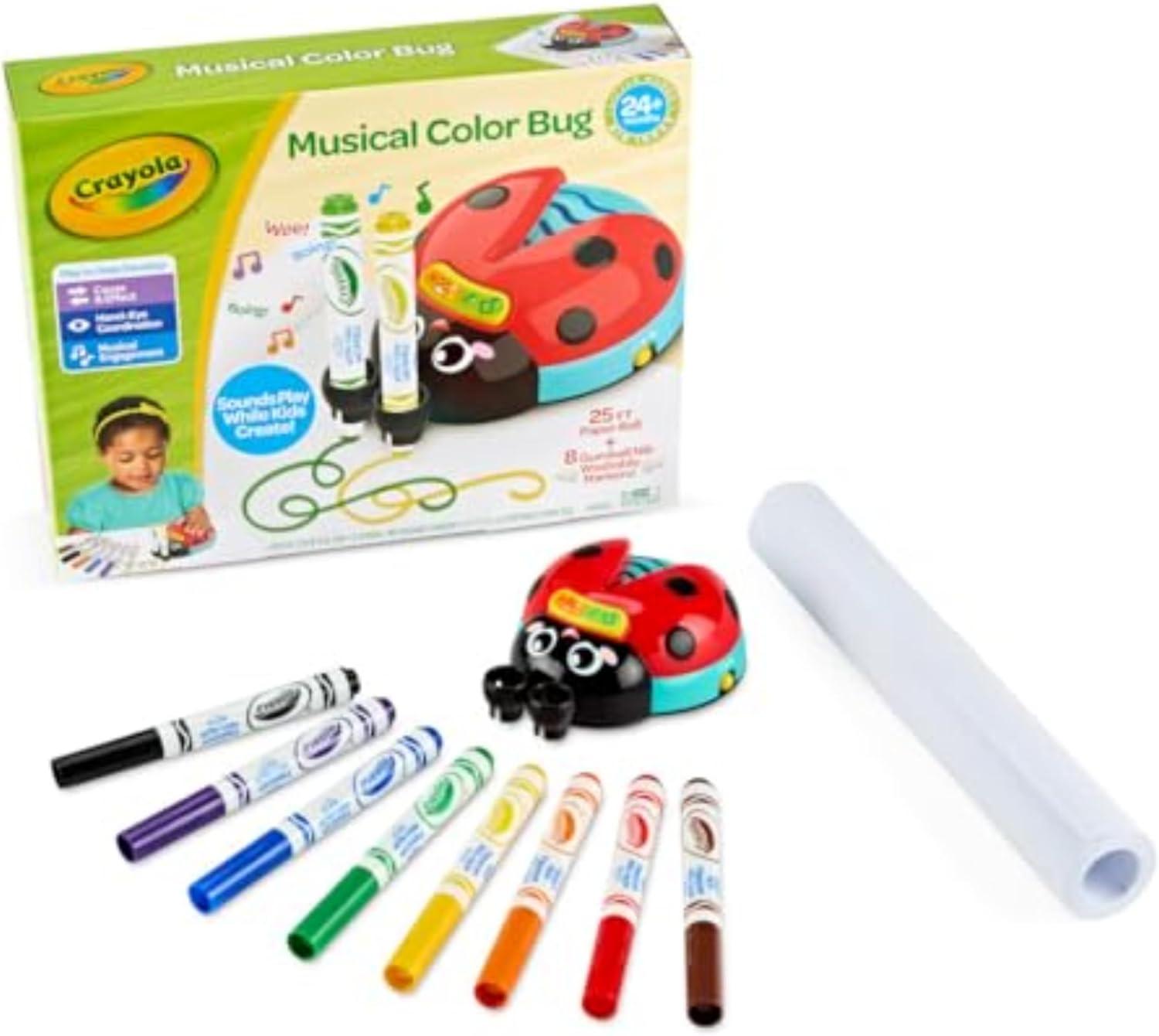 Crayola Toddler Touch Lights, Musical Sensory Toys for Toddlers, Holiday, Light Up Drawing Pad, Mess Free Painting, Travel Activity, 2+(Musical Doodle Bug)