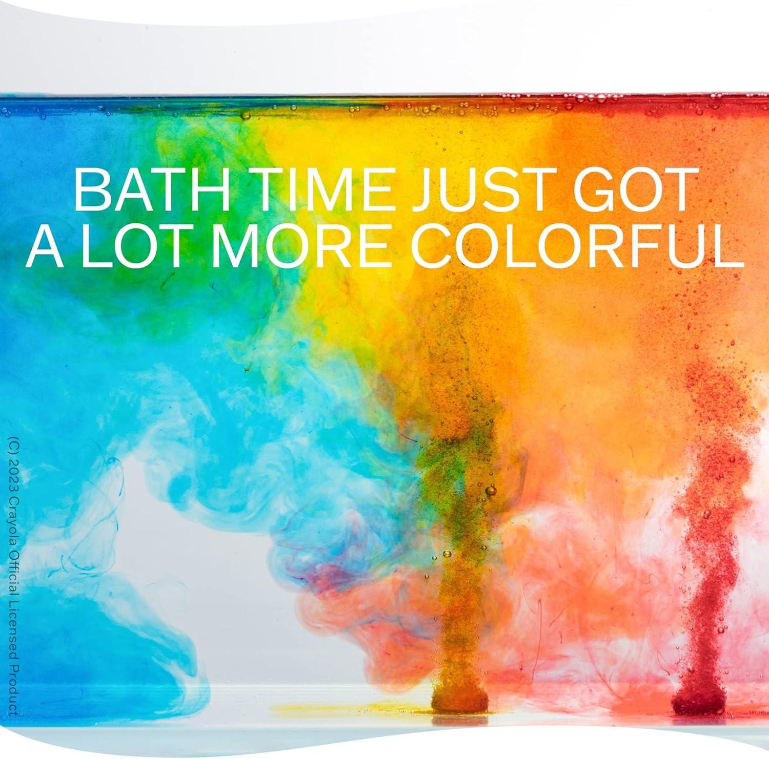 Crayola Color Bath Dropz for Ages 3 and Up, Colorful Bath Bombs Fizzies for Kids, Fragrance Free, 60 Tablets, New Improved Flip-Top Shaker Container