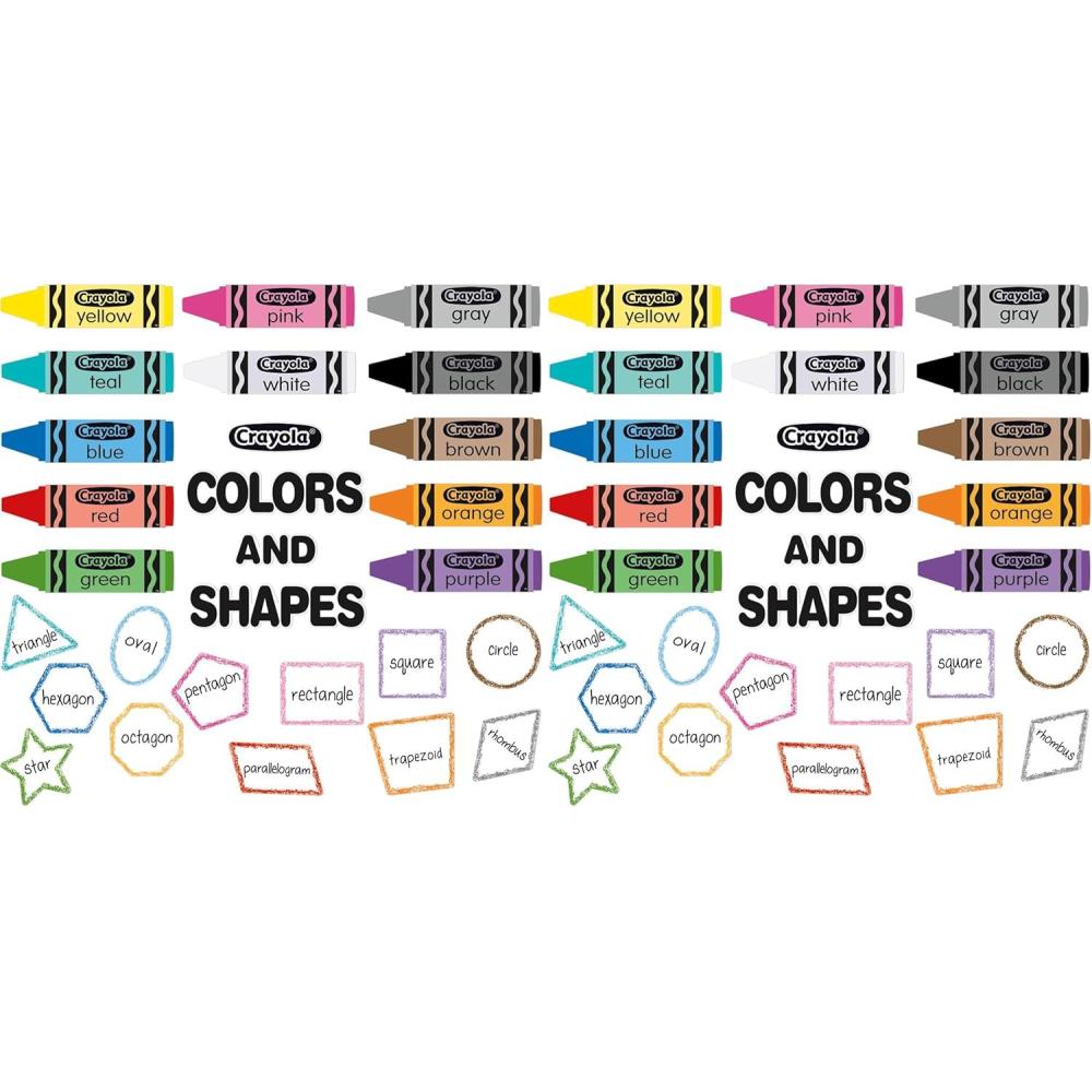 Eureka Colors & Shapes Bulletin Board Set, 28 Pieces (EU-847813)(OSFA (Pack of 2))