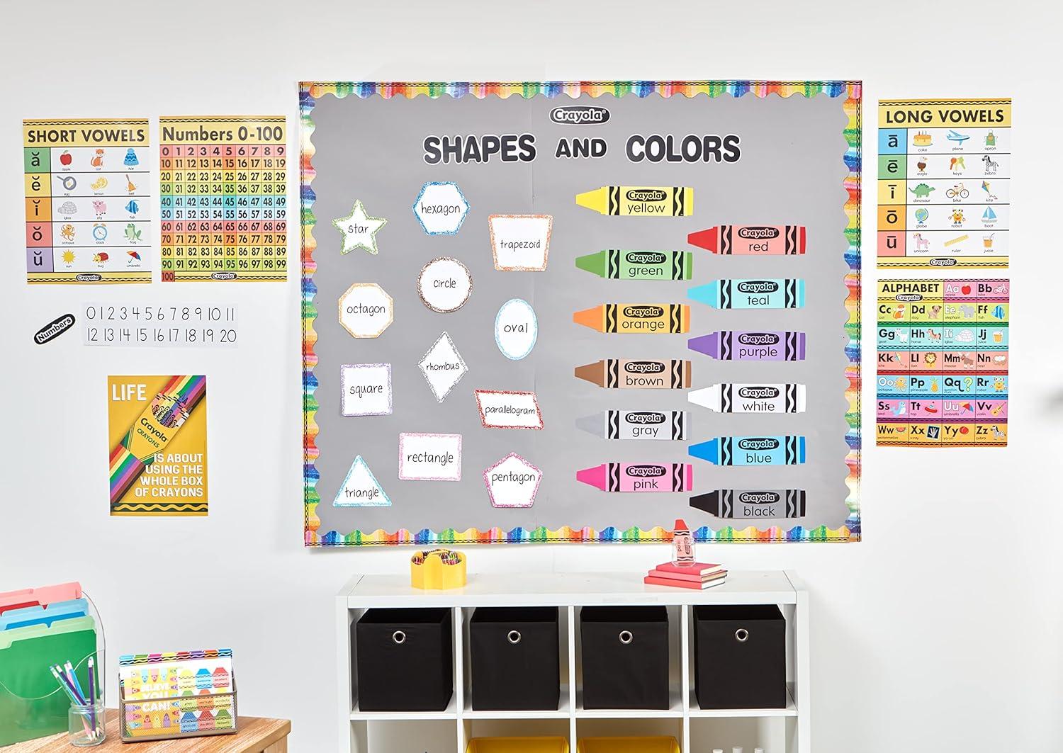 Eureka Colors & Shapes Bulletin Board Set, 28 Pieces (EU-847813)(OSFA (Pack of 2))