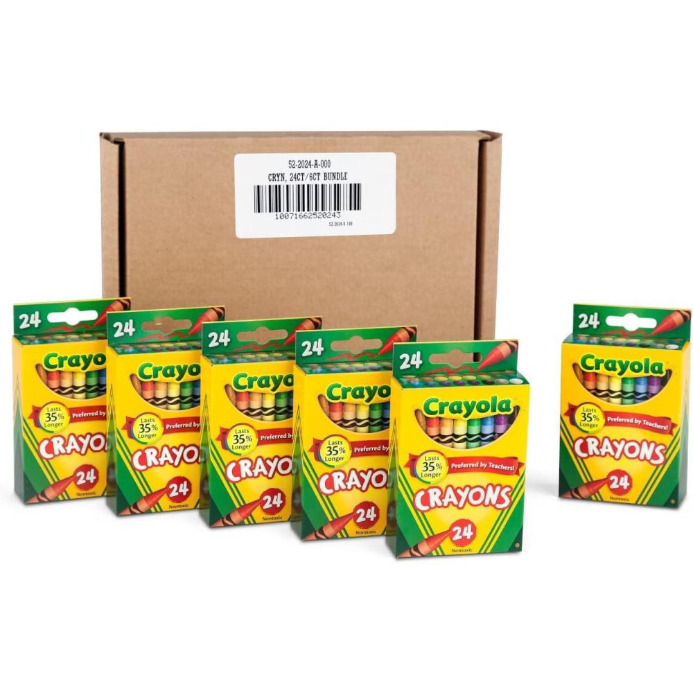 Crayola Jumbo Crayons Bulk, 6 Sets of 16 Large Crayons for Toddlers & Kids, School Supplies, Gifts [Amazon Exclusive](1 Count (Pack of 6))