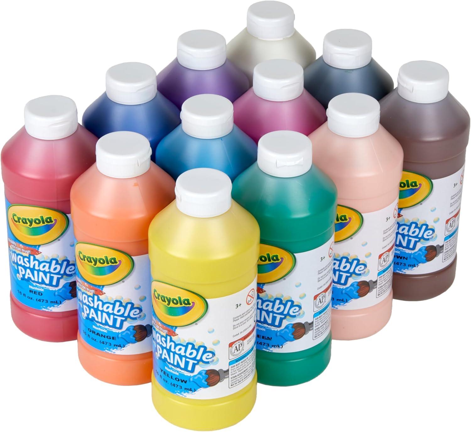 Crayola Paintbrush Variety Classpack (36ct), School Art Supplies for Kids, Flat & Round Paint Brushes for Toddlers & Classrooms, Easy Grip Handle(Washable Paints)