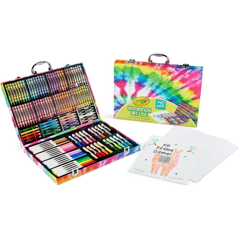 Crayola Limited Edition Coloring Set (115pcs), Kids Drawing Supplies Kit with Crayons, Markers & Colored Pencils, Birthday, Holiday for Kids, 5+(Pink)