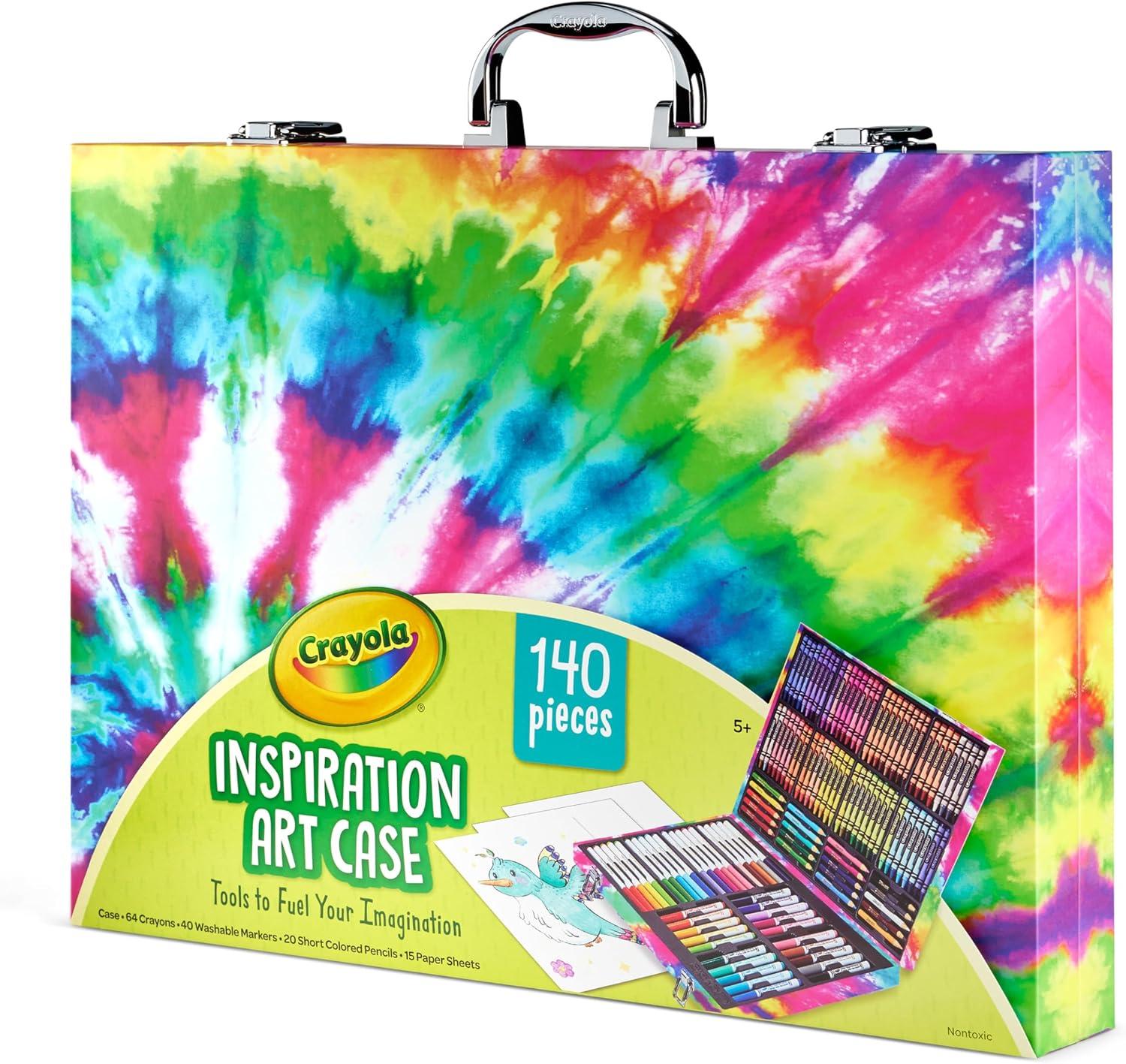 Crayola Limited Edition Coloring Set (115pcs), Kids Drawing Supplies Kit with Crayons, Markers & Colored Pencils, Birthday, Holiday for Kids, 5+(Pink)