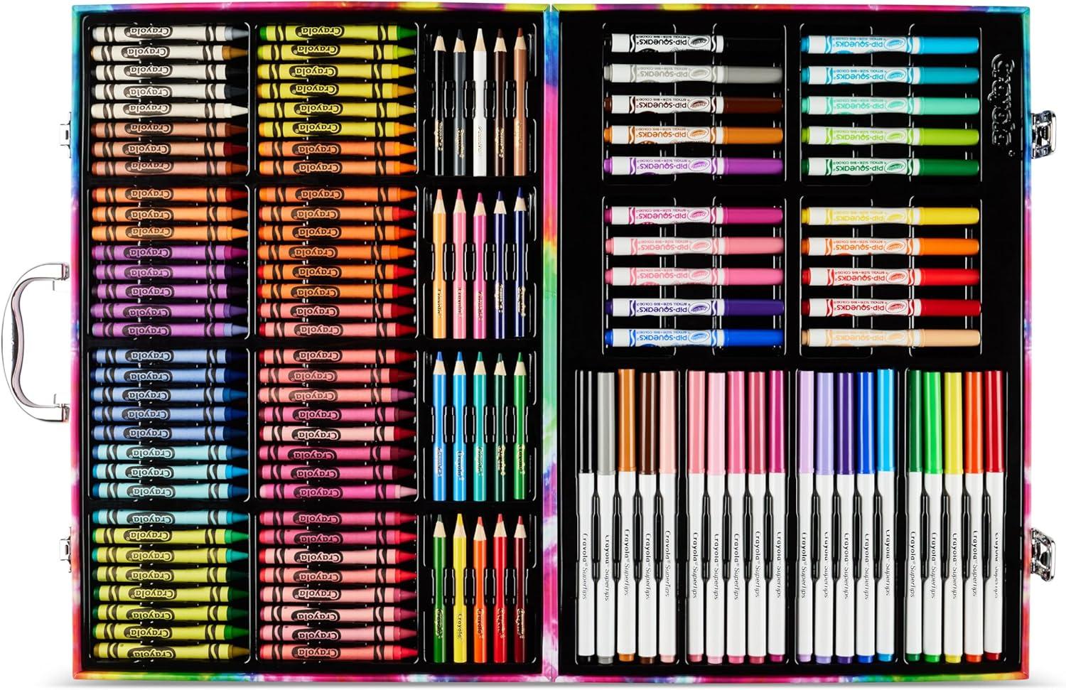 Crayola Limited Edition Coloring Set (115pcs), Kids Drawing Supplies Kit with Crayons, Markers & Colored Pencils, Birthday, Holiday for Kids, 5+(Pink)