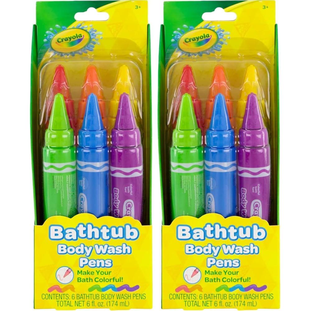 Crayola Taste Beauty Bathtub Bodywash Pens, Kids’ Bath Toys per Pack (6), Adult Supervision Recommended(6 Count (Pack of 2))