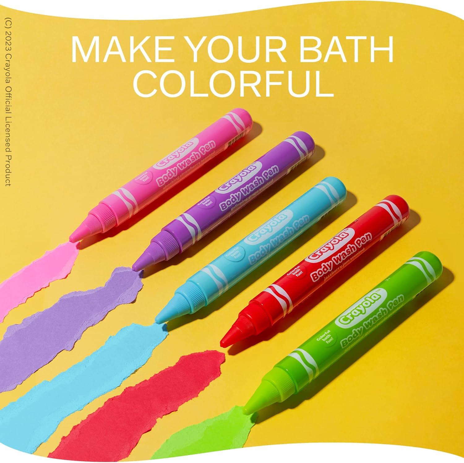 Crayola Taste Beauty Bathtub Bodywash Pens, Kids’ Bath Toys per Pack (6), Adult Supervision Recommended(6 Count (Pack of 2))