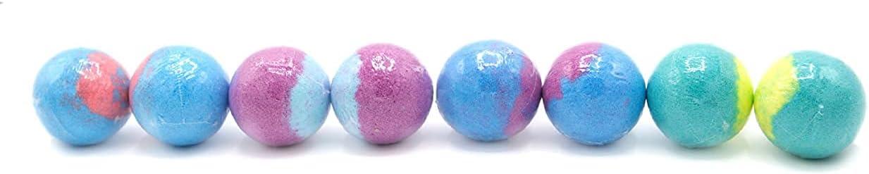 Crayola Colorful Scented Bath Bombs for Kids, Color You Bath Non-Toxic Bathbomb Fizzies for Boys Girls Holiday Stocking Stuffer, Grape Jam, Laser Lemon, Cotton Candy, & Bubble Gum Scents(7 Count (Pack of 1))