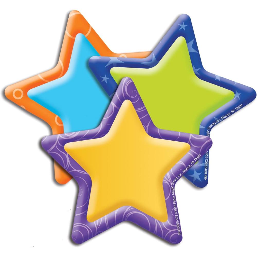 Eureka Crayola Crayons Paper Cut-Out Classroom Decorations for Teachers, 36 Pieces(Star)