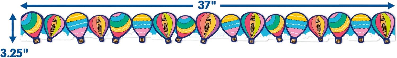 Eureka Crayola Colors of Kindness Extra Wide Decorative Classroom and Bulletin Board Trim for Teachers, 3.25″ Wide, 12 Strips for 37 Total Feet