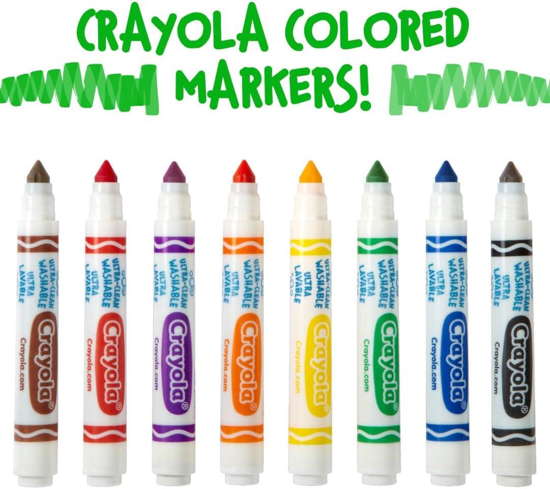 Crayola 12 Count Washable Bulk Markers, Green(Green)