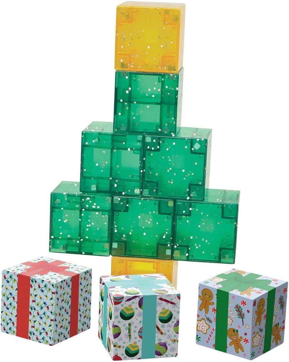 Crayola Holiday Magnetic PIP Cubes, Mini Magnetic Blocks Playset, STEM & Montessori Building & Educational Toys for Kids, Travel Toys for Boys and Girls Ages 3+, 27-Piece Set