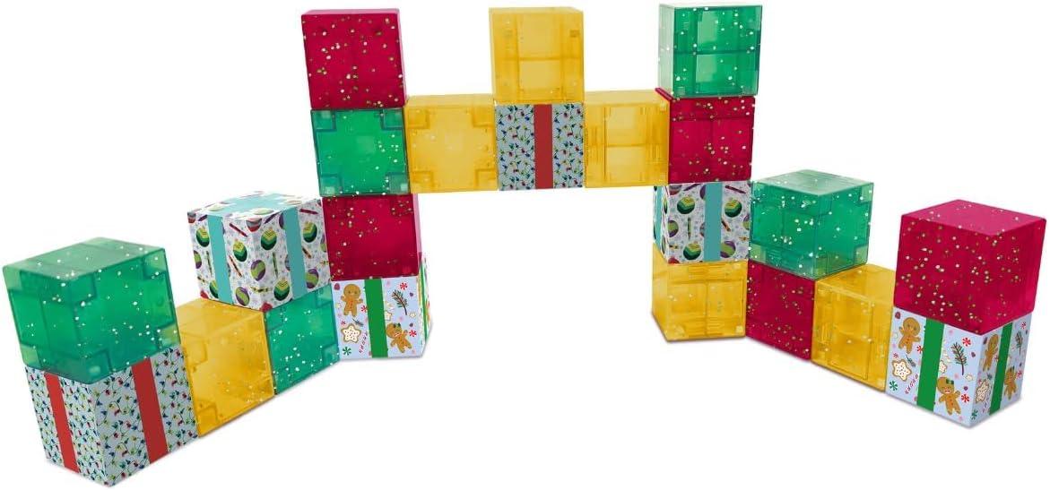 Crayola Holiday Magnetic PIP Cubes, Mini Magnetic Blocks Playset, STEM & Montessori Building & Educational Toys for Kids, Travel Toys for Boys and Girls Ages 3+, 27-Piece Set