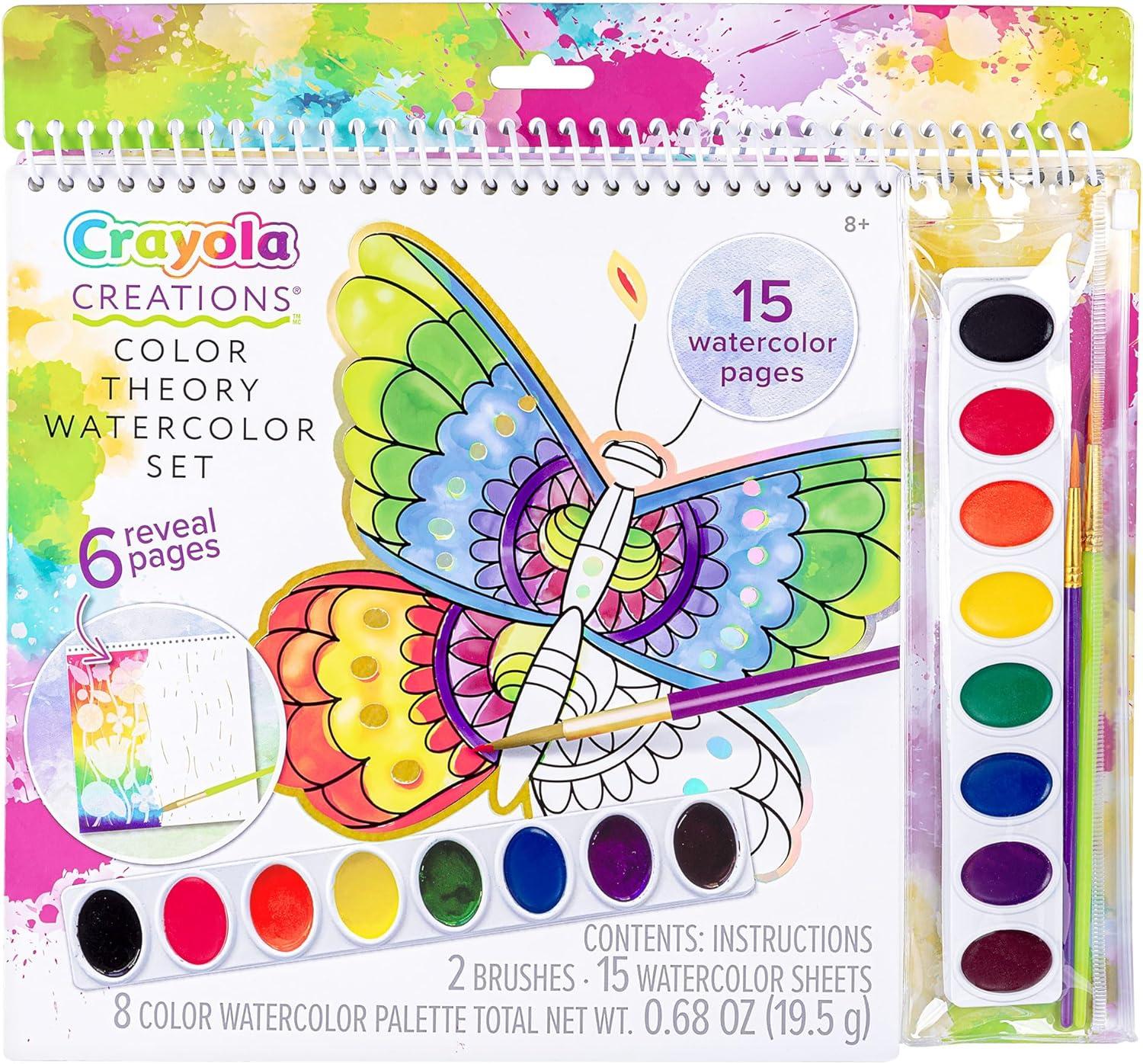 Fashion Angels Crayola Creations Color Theory Watercolor Set, Paint Set with Brushes & Watercolor Sheets, Ideal Arts & Crafts Activity for Kids