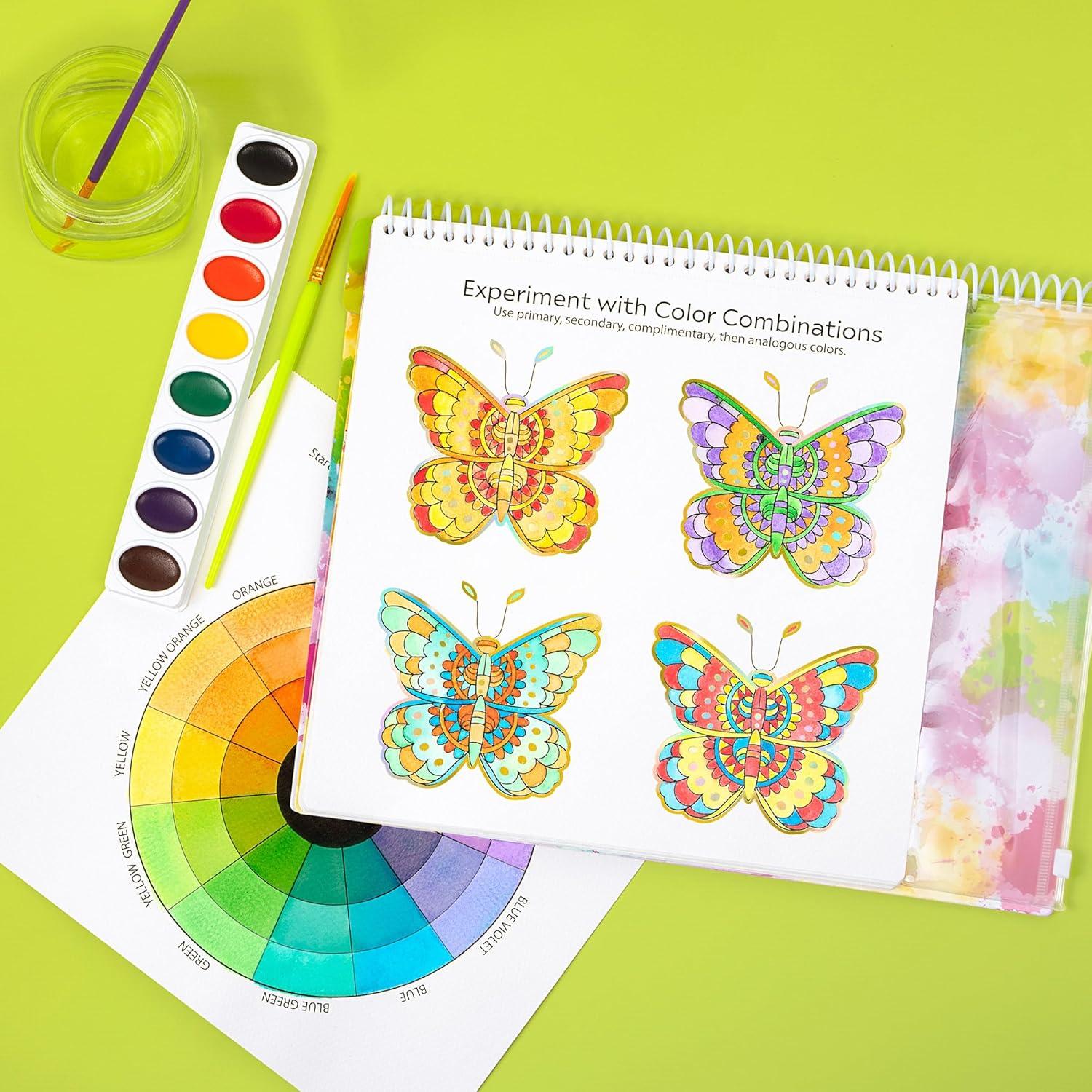 Fashion Angels Crayola Creations Color Theory Watercolor Set, Paint Set with Brushes & Watercolor Sheets, Ideal Arts & Crafts Activity for Kids