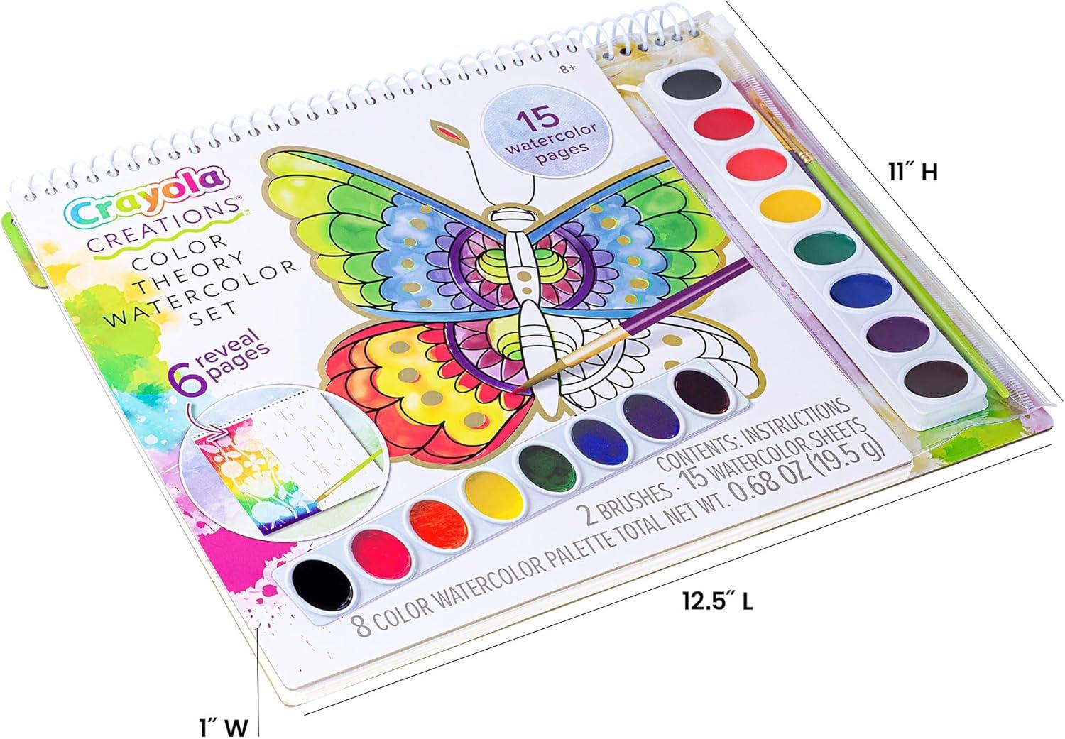 Fashion Angels Crayola Creations Color Theory Watercolor Set, Paint Set with Brushes & Watercolor Sheets, Ideal Arts & Crafts Activity for Kids