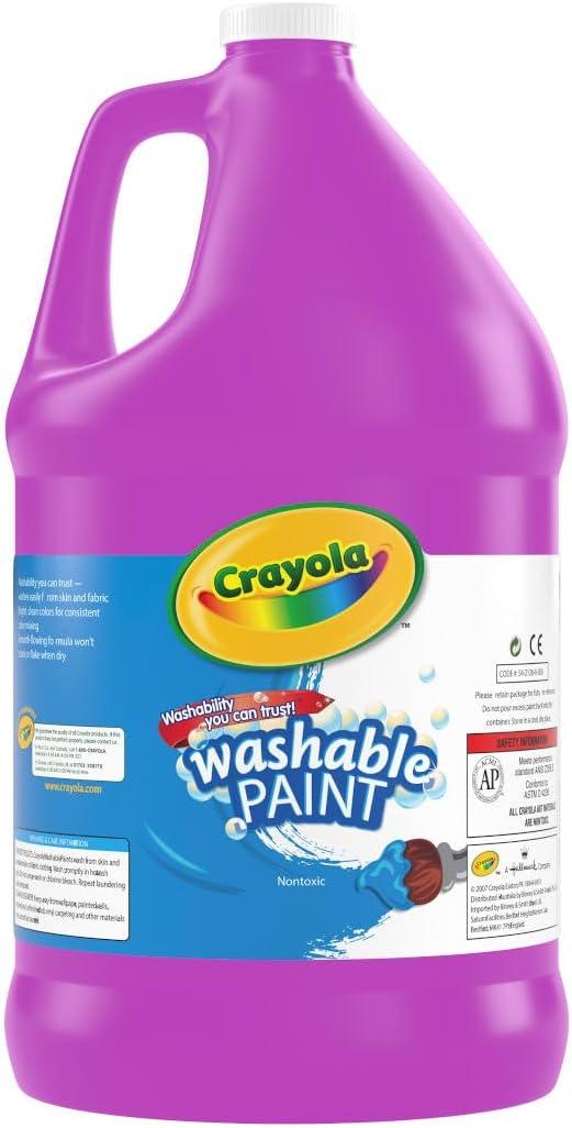 Crayola Washable Paint for Kids – Blue (1 Gallon), Kids Arts and Crafts Supplies, Non Toxic, Bulk(Violet)
