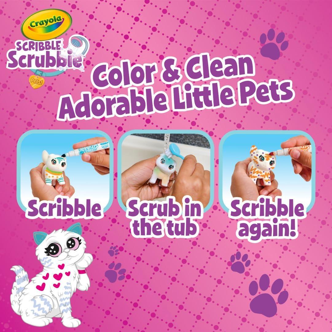 Crayola Scribble Scrubbie Safari 2 Pack Animal Toy Set Age 3+(Super Salon)