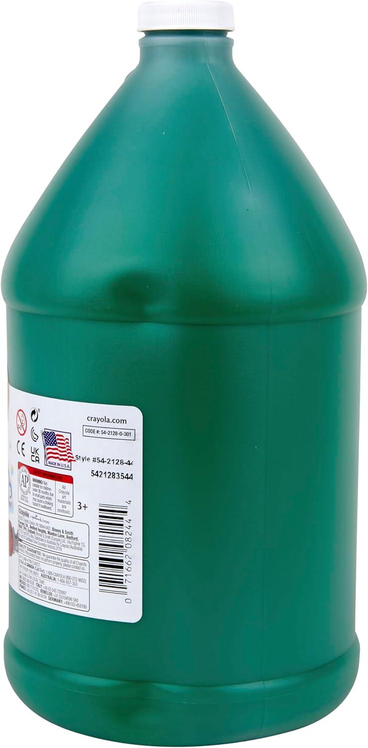 Crayola Washable Paint for Kids – Blue (1 Gallon), Kids Arts and Crafts Supplies, Non Toxic, Bulk(Green)