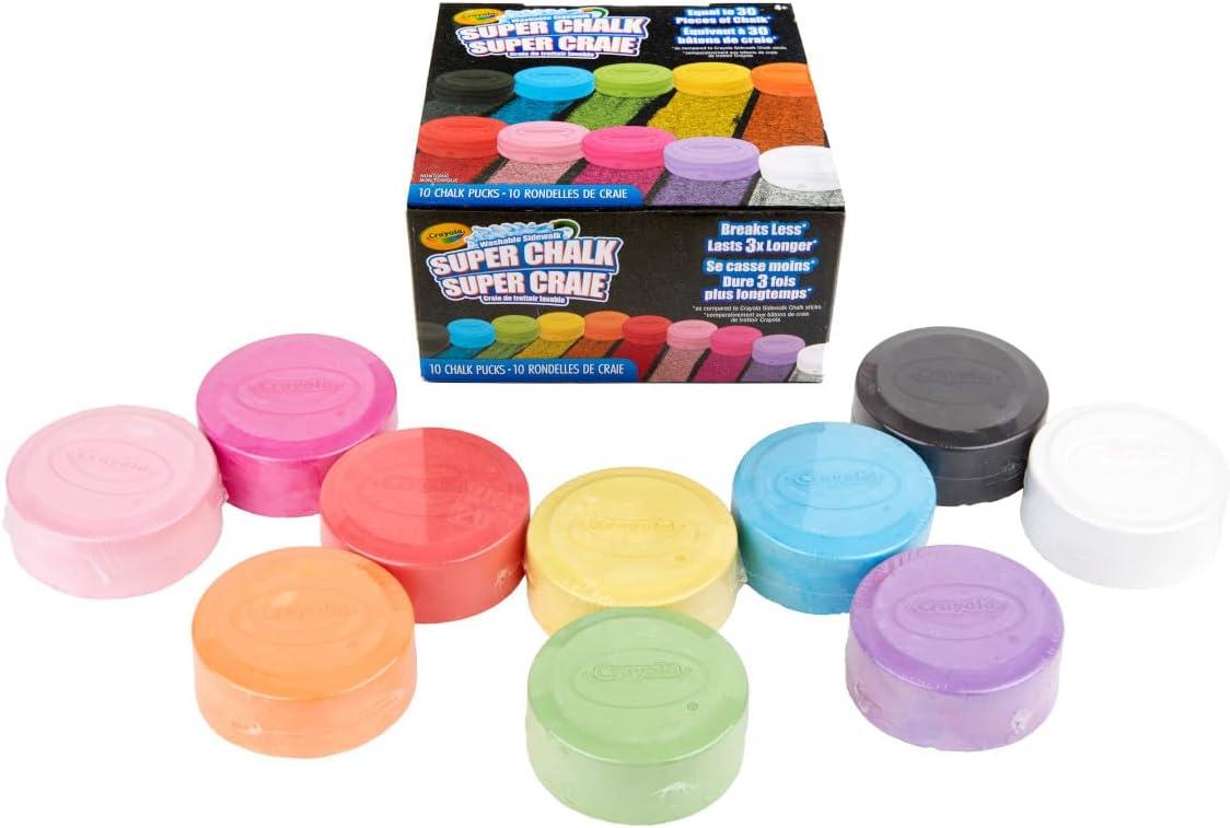 Crayola Ultimate Washable Chalk Collection (64ct), Bulk Outdoor Sidewalk Chalk for Kids, Anti-Roll Sticks, Outdoor Activities & Toys for Kids, Ages 3, 4, 5(Super Chalk)