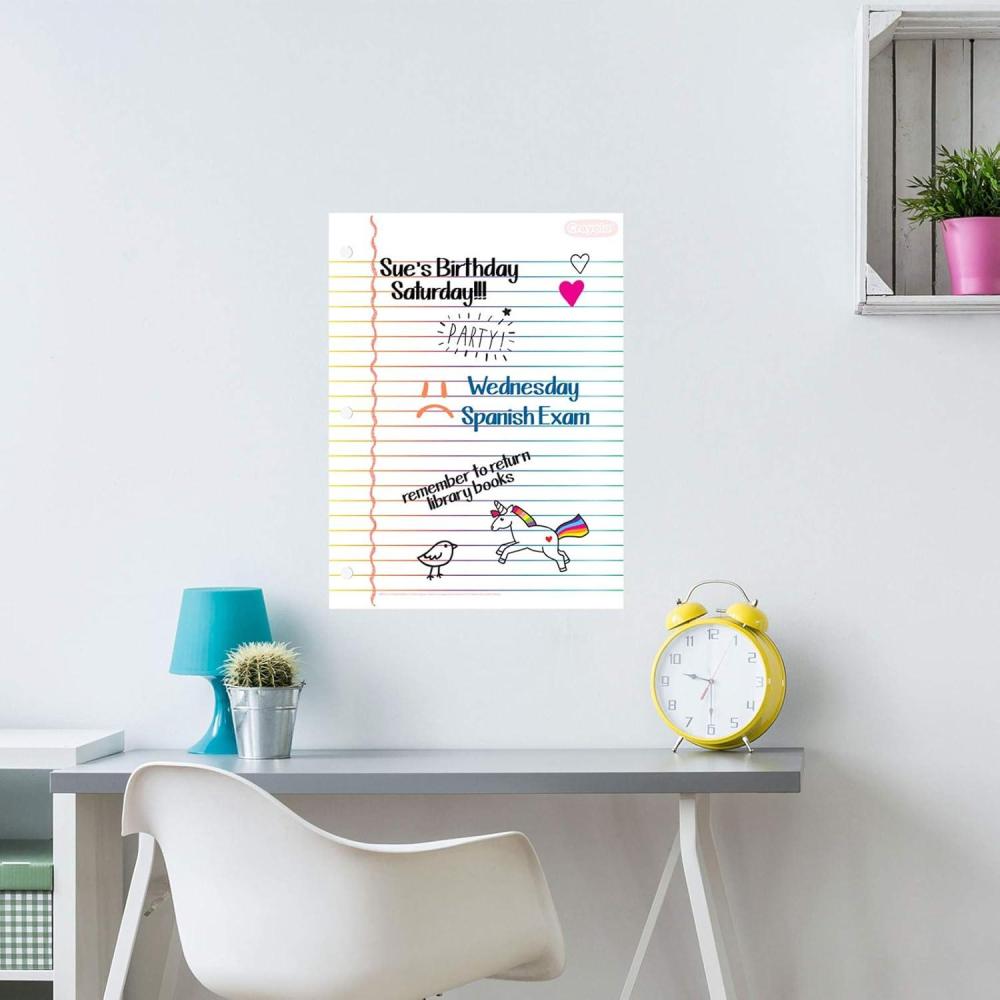 The Peel People Dry Erase Board – Notepad Paper Design, Whiteboard for School Presentations or Classroom Projects, Great for Teachers and Kids, Large Size, White