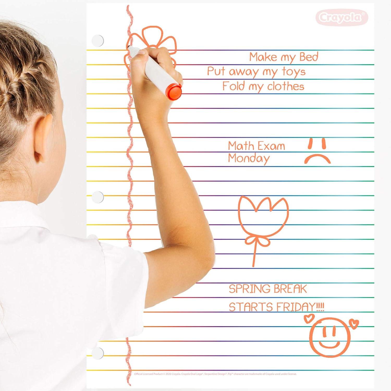 The Peel People Dry Erase Board – Notepad Paper Design, Whiteboard for School Presentations or Classroom Projects, Great for Teachers and Kids, Large Size, White