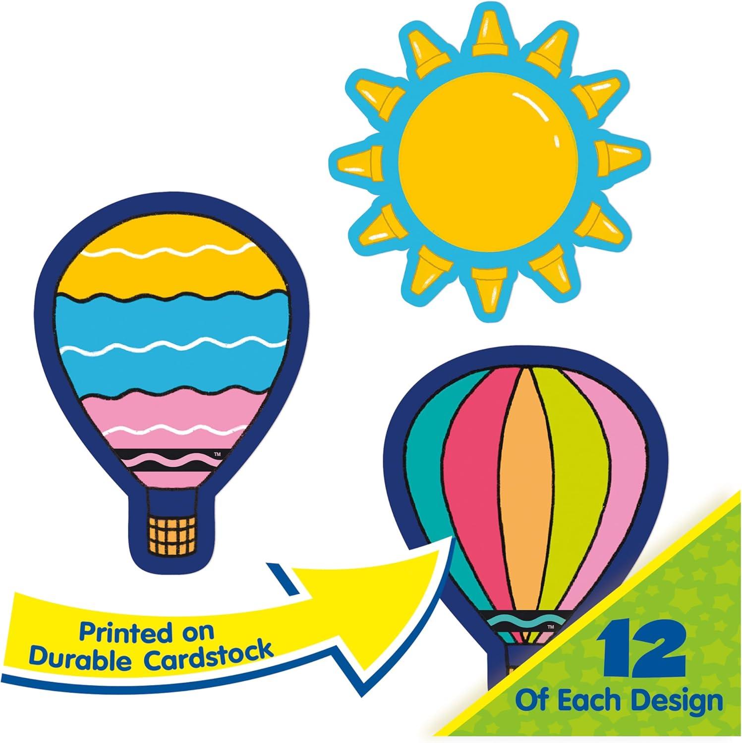Eureka Crayola Crayons Paper Cut-Out Classroom Decorations for Teachers, 36 Pieces(Crayola Kindness)