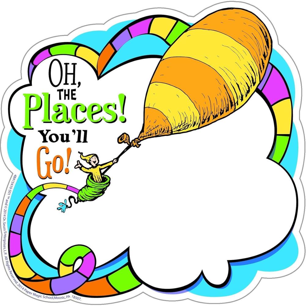 Eureka Crayola Crayons Paper Cut-Out Classroom Decorations for Teachers, 36 Pieces(The Places You’ll Go)