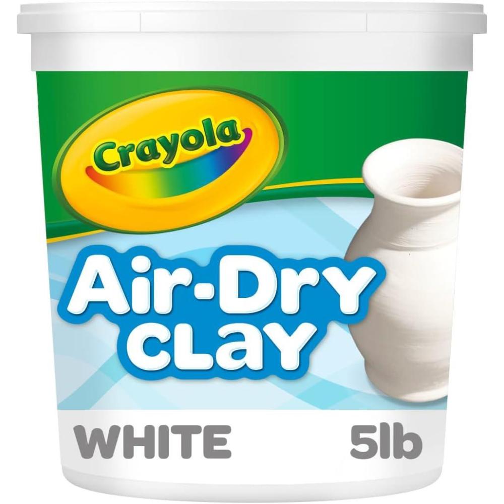 Crayola Air Dry Clay (5lbs), Teacher Supplies, Natural White Modeling Clay for Kids, Sculpting Material, Bulk Craft Supplies for Art Classrooms(1)