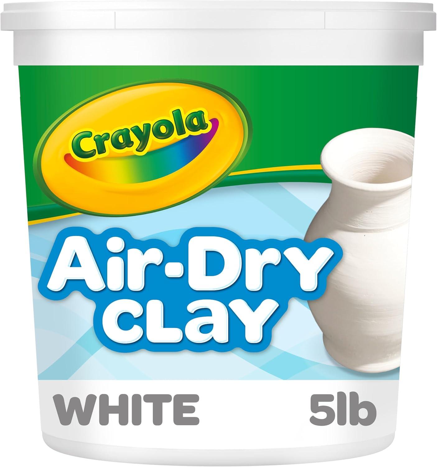 Crayola Air Dry Clay (5lbs), Teacher Supplies, Natural White Modeling Clay for Kids, Sculpting Material, Bulk Craft Supplies for Art Classrooms(1)