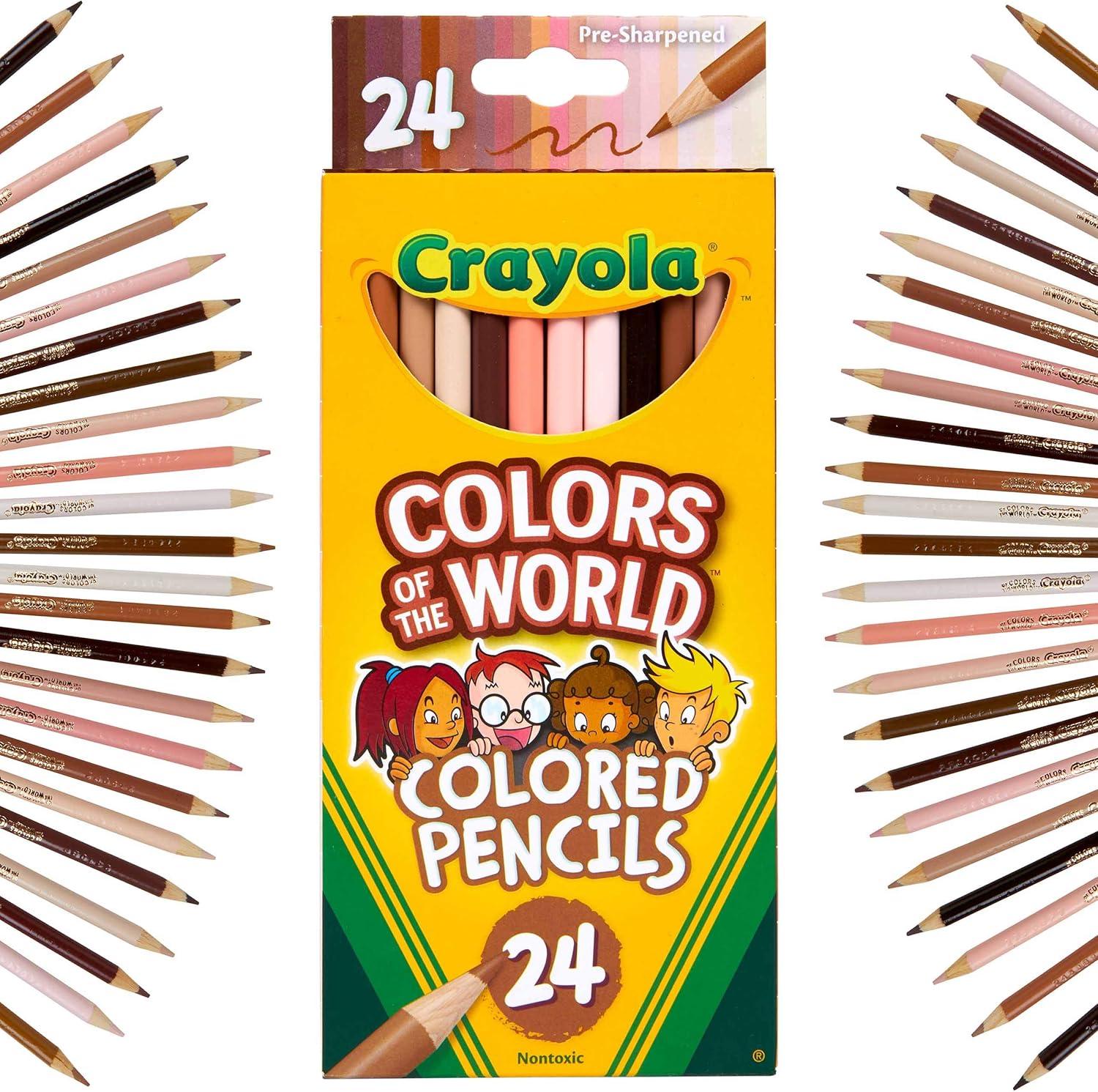 Crayola Bulk Crayon Set, Colors of The World, Multicultural Crayons, School Supplies, 6 Sets of 24 Colors(1 Count (Pack of 1))
