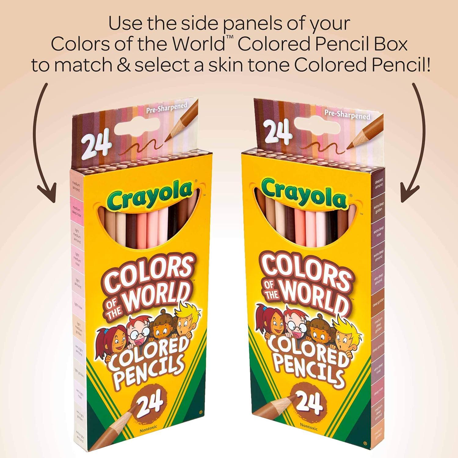 Crayola Bulk Crayon Set, Colors of The World, Multicultural Crayons, School Supplies, 6 Sets of 24 Colors(1 Count (Pack of 1))