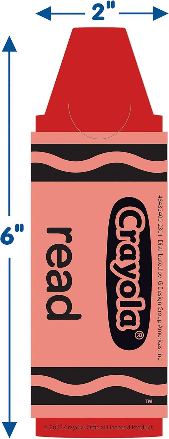Eureka Crayola Colorful and Motivational Bookmarks for Students and Teachers, 2″ x 6″, 36 Pieces