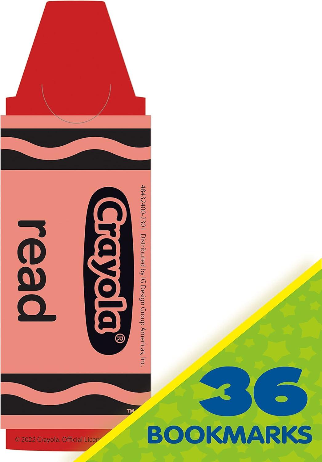 Eureka Crayola Colorful and Motivational Bookmarks for Students and Teachers, 2″ x 6″, 36 Pieces