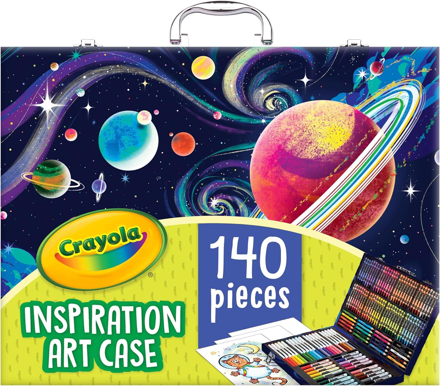 Crayola Limited Edition Coloring Set (115pcs), Kids Drawing Supplies Kit with Crayons, Markers & Colored Pencils, Birthday, Holiday for Kids, 5+(Rainbow)