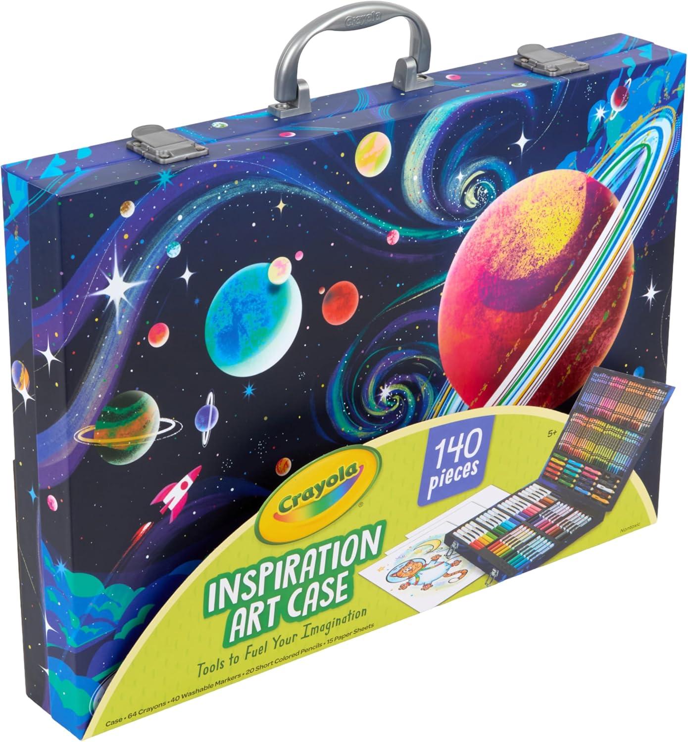 Crayola Limited Edition Coloring Set (115pcs), Kids Drawing Supplies Kit with Crayons, Markers & Colored Pencils, Birthday, Holiday for Kids, 5+(Rainbow)