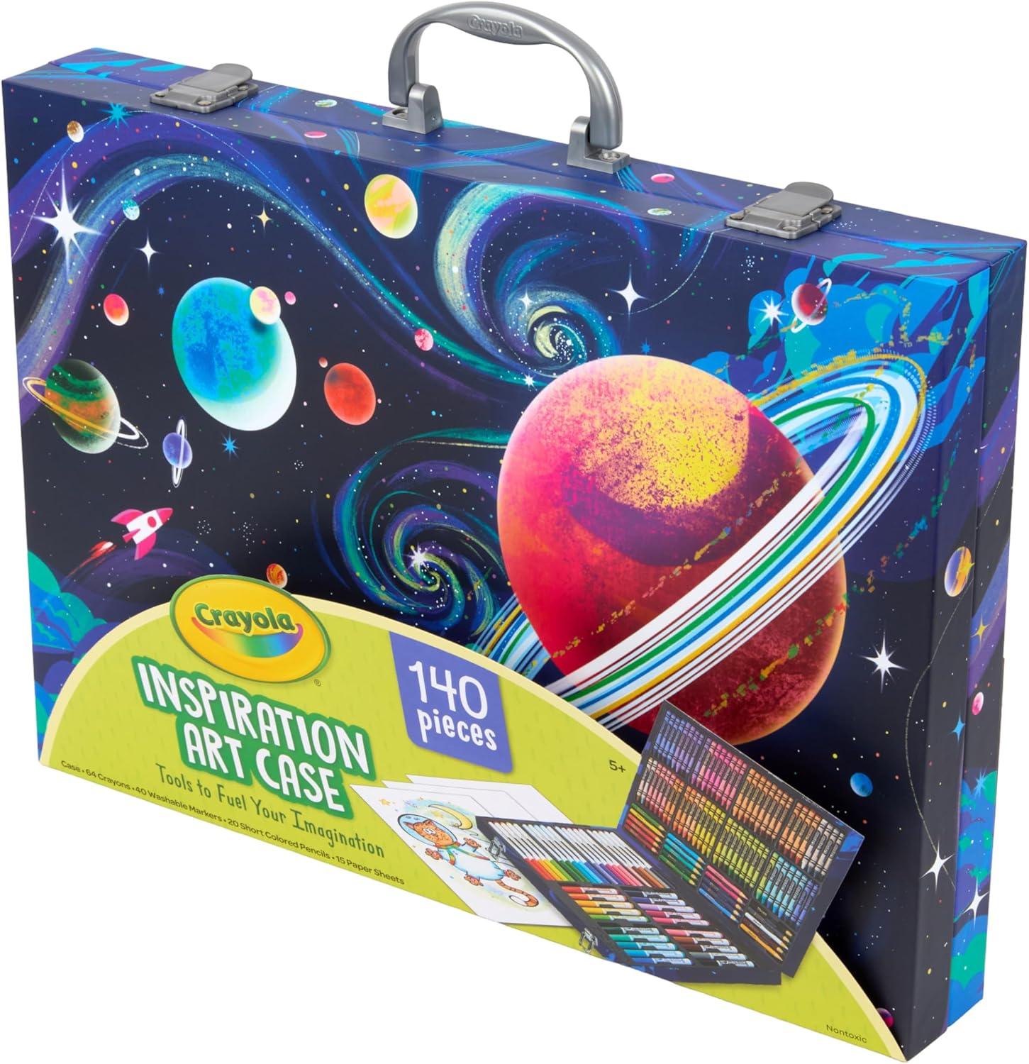 Crayola Limited Edition Coloring Set (115pcs), Kids Drawing Supplies Kit with Crayons, Markers & Colored Pencils, Birthday, Holiday for Kids, 5+(Rainbow)