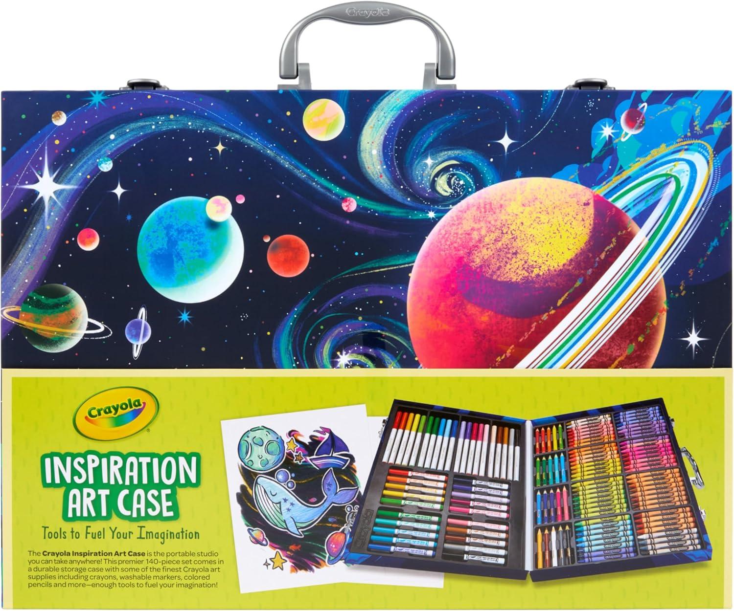 Crayola Limited Edition Coloring Set (115pcs), Kids Drawing Supplies Kit with Crayons, Markers & Colored Pencils, Birthday, Holiday for Kids, 5+(Rainbow)