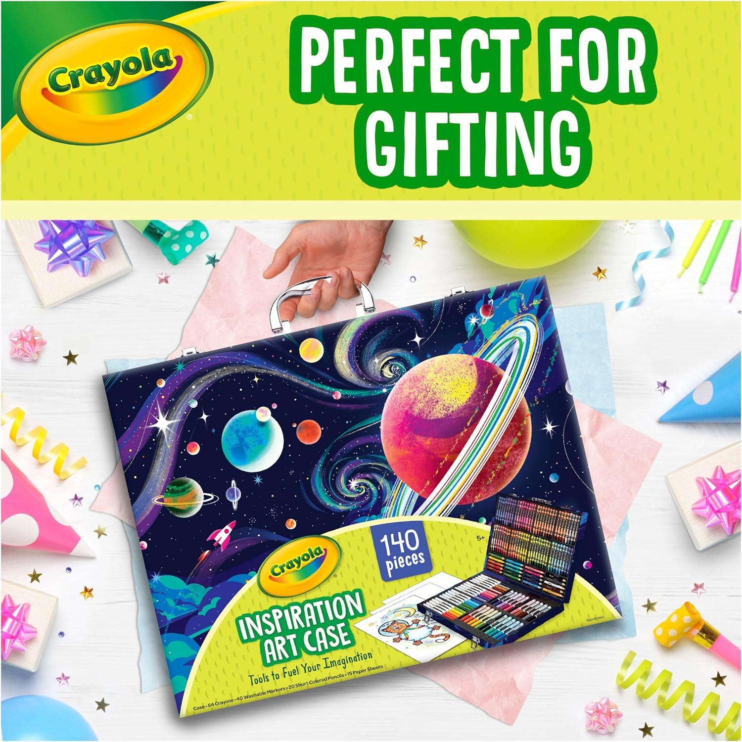 Crayola Limited Edition Coloring Set (115pcs), Kids Drawing Supplies Kit with Crayons, Markers & Colored Pencils, Birthday, Holiday for Kids, 5+(Rainbow)