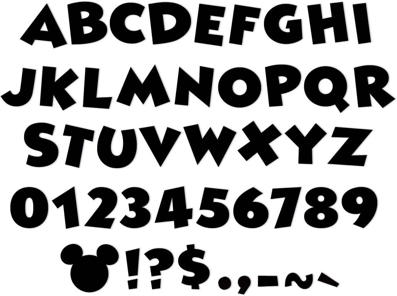 Eureka Crayola Letter, Number, Punctuation Mark, and Symbol Classroom Decorations for Teachers, 4″ H, 178 Pieces, Blue(Retro Mickey Mouse)