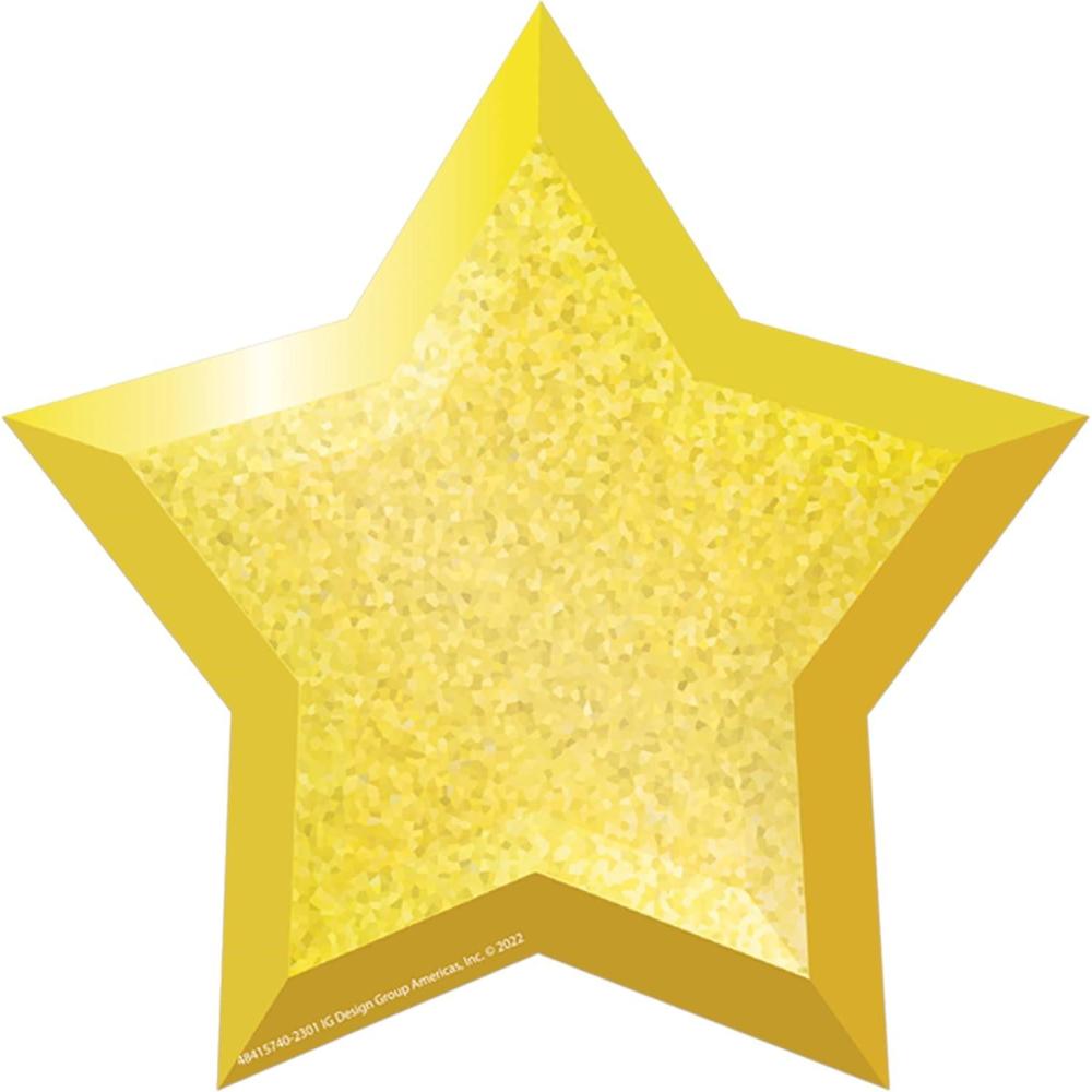 Eureka Crayola Crayons Paper Cut-Out Classroom Decorations for Teachers, 36 Pieces(Gold Star)