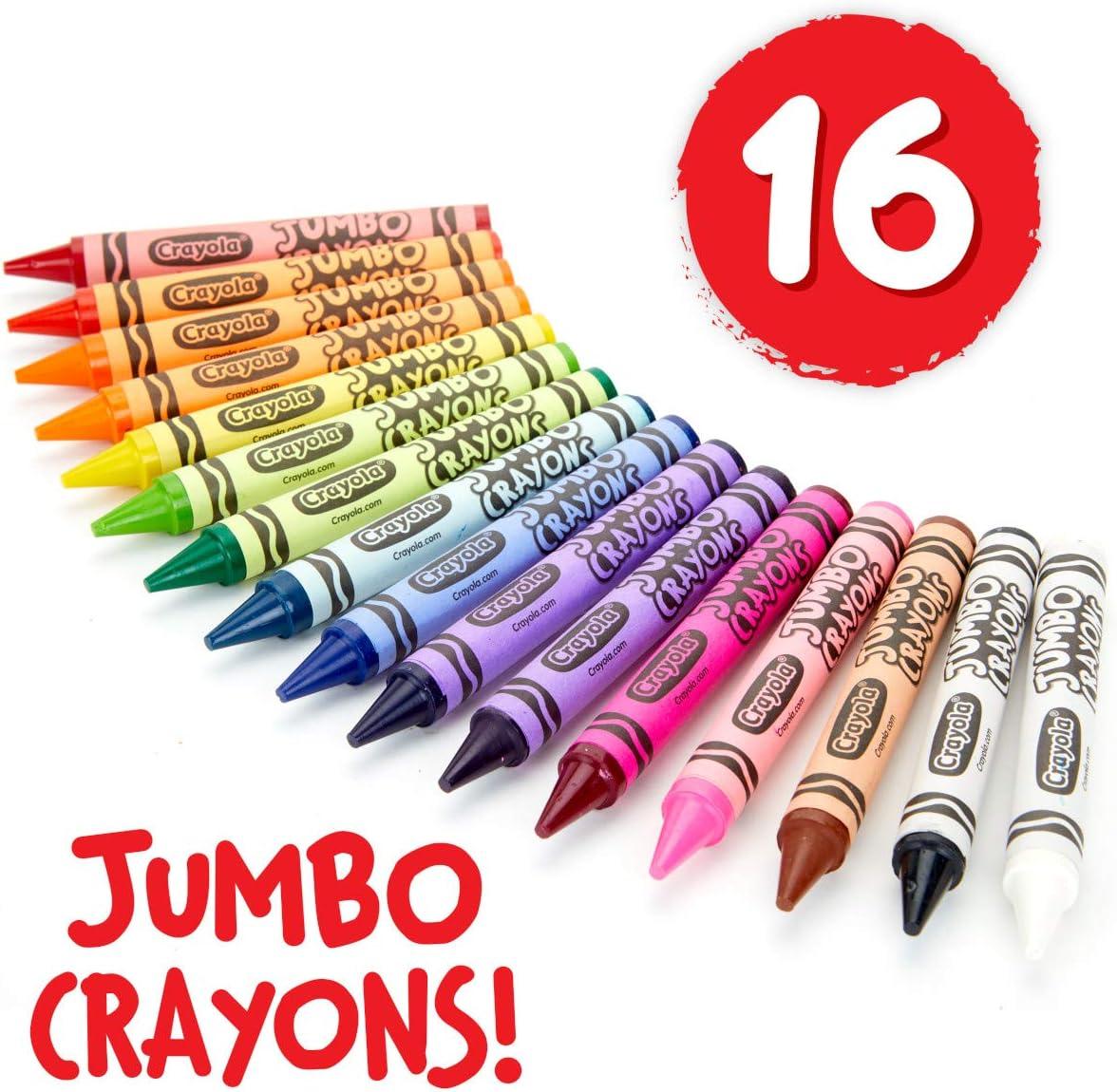 Crayola Jumbo Crayons Bulk, 6 Sets of 16 Large Crayons for Toddlers & Kids, School Supplies, Gifts [Amazon Exclusive](16 Count (Pack of 6))