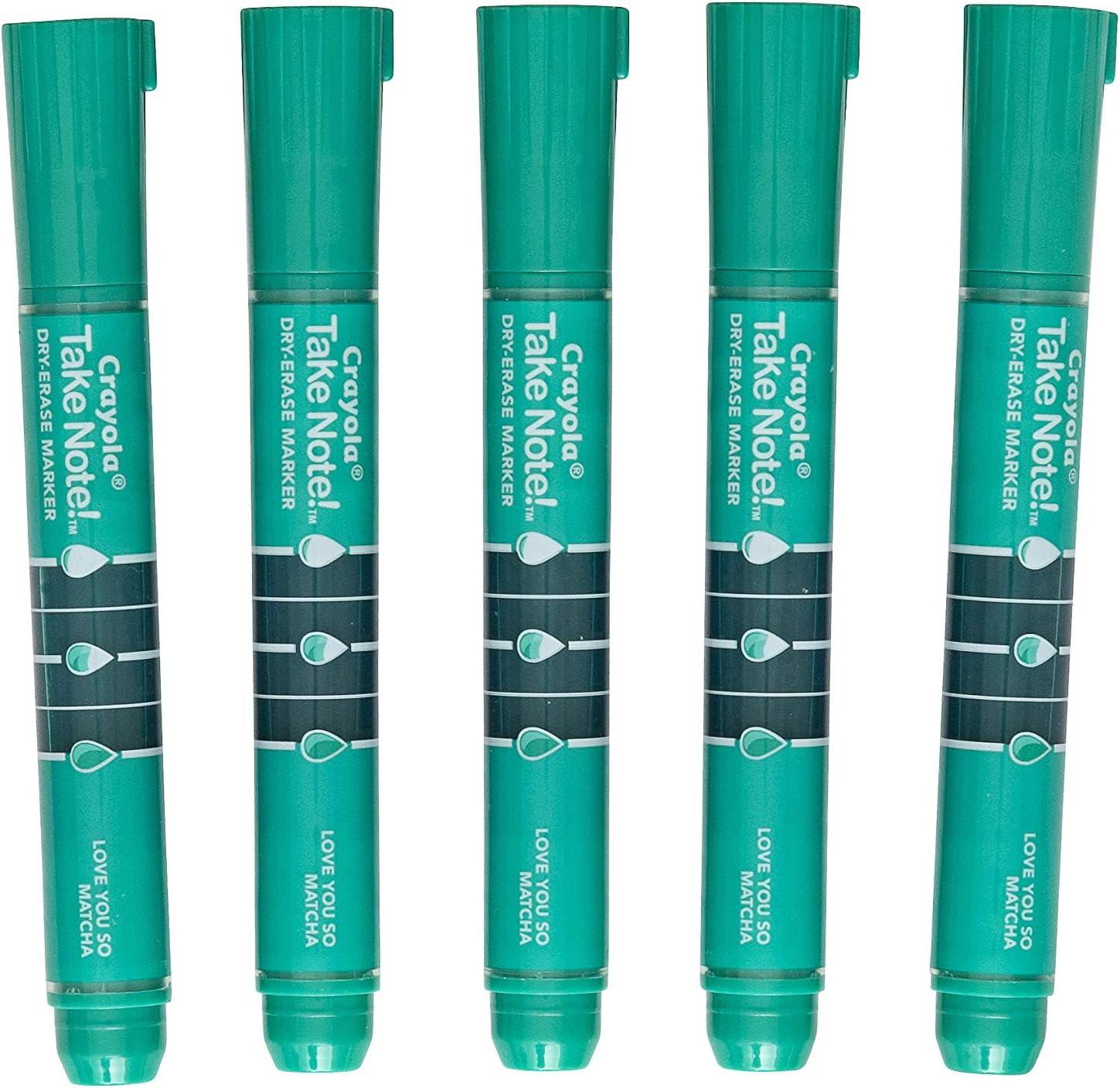 Crayola Take Note Dry Erase Markers, Green Chisel Tip Markers, Classroom & Office Supplies, 12 Count(Green)
