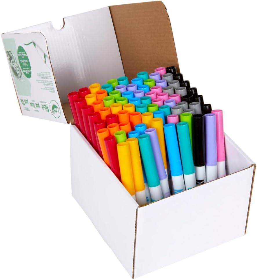 Crayola Fabric Marker Classpack, Ten Assorted Colors, 80/Box